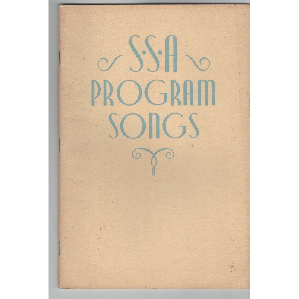 Vintage 1939 SSA Program Songs Secular Three-Part Choruses Lorenz Publishing Co - Picture 1 of 3